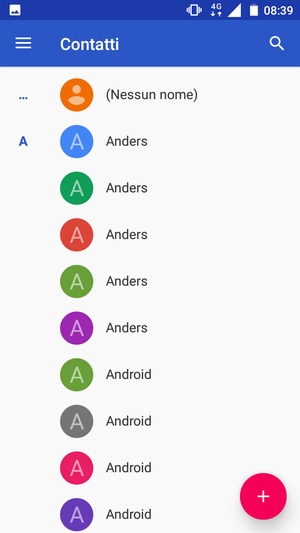 Seleziona il tasto Menu