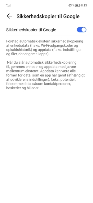Vælg Tilbage-knappen