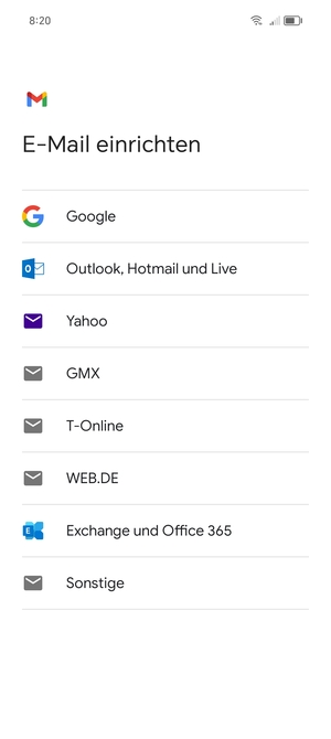 Wählen Sie Sonstige