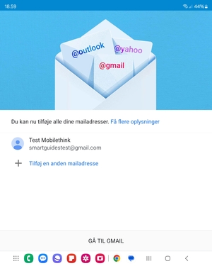 Vælg GÅ TIL GMAIL
