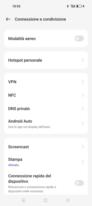 Seleziona Hotspot personale