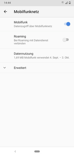 Um das Netzwerk zu wechseln, falls Probleme auftreten, wählen Sie Erweitert
