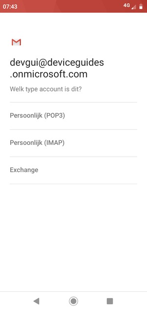 Selecteer Exchange