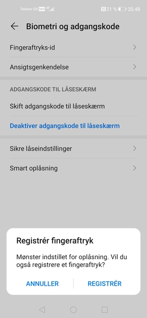 Vælg ANNULLER