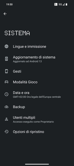 Seleziona Aggiornamento di sistema