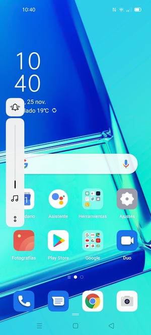 Seleccione Sonido para cambiar al modo de silencio