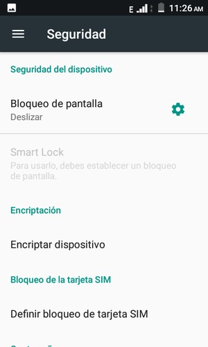 Seleccione Bloqueo de pantalla