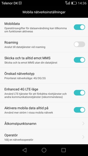 Välj Åtkomstpunktsnamn