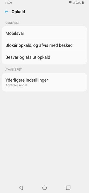 Vælg Mobilsvar