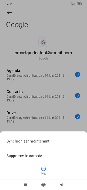 Sélectionnez Synchroniser maintenant