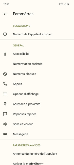 Sélectionnez Messagerie