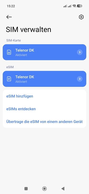 Ihre eSIM wurde
nun aktiviert