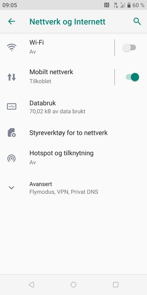 Velg Wi-Fi