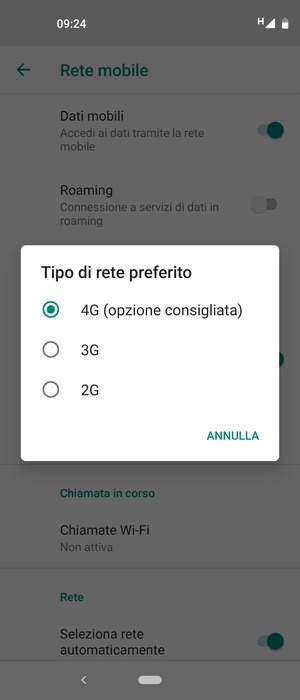 Seleziona la tua opzione preferita
