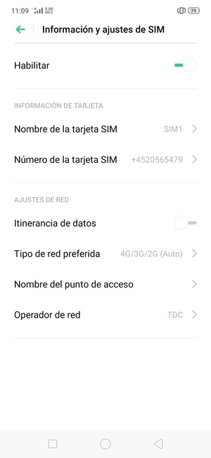 Para cambiar la red en caso de problemas de conectividad, seleccione Operador de red