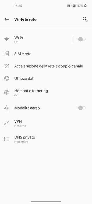 Seleziona Hotspot e tethering