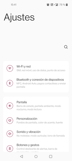 Seleccione Wi-Fi y red