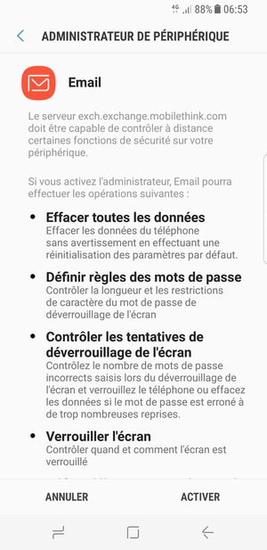 Sélectionnez ACTIVER