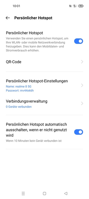 Ihr Handy ist jetzt für die Verwendung als Modem eingerichtet