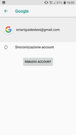Seleziona Sincronizzazione account