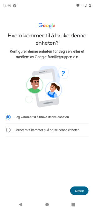 Velg ønsket alternativ og velg Neste