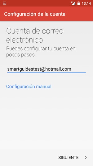 Introduzca su Dirección de correo electrónico y seleccione SIGUIENTE