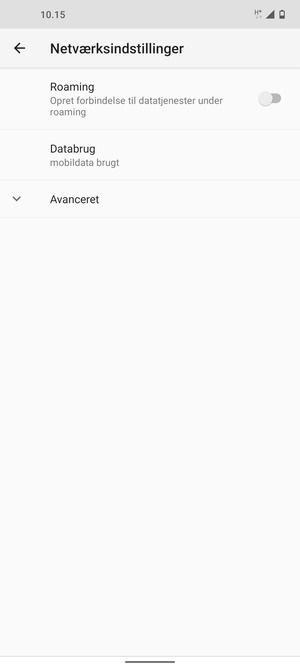 Vælg Avanceret