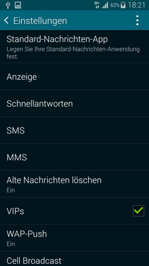 Wählen Sie SMS
