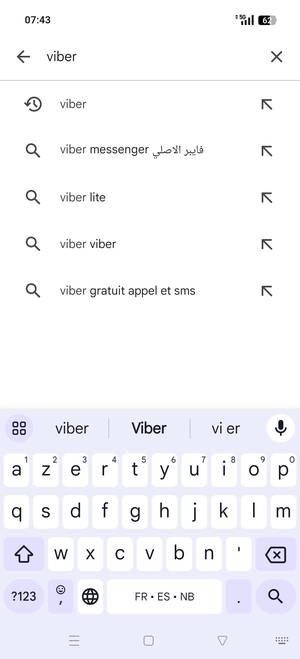 Saisissez le nom de l'appli et sélectionnez Rechercher