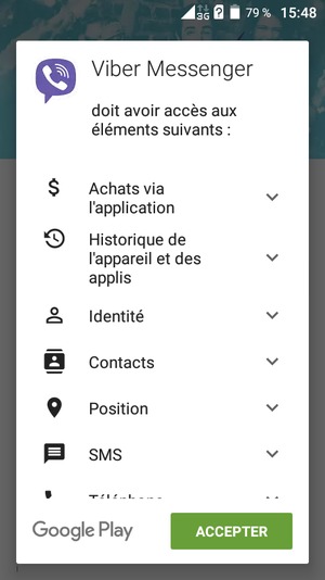 Sélectionnez ACCEPTER