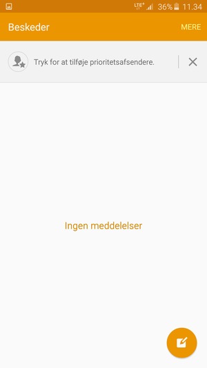 Vælg Menu-knappen eller vælg MERE