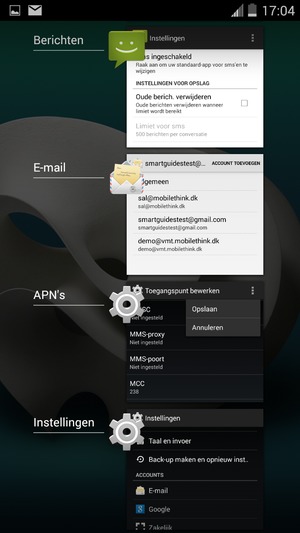 Veeg apps naar rechts om ze te sluiten