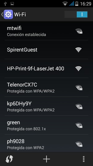 Ahora está conectado a la red Wi-Fi