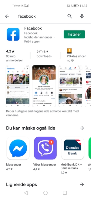 Vælg appen