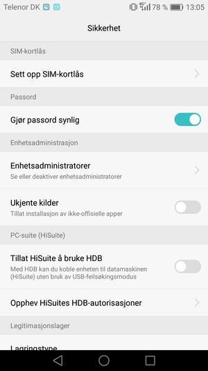 Velg Sett opp SIM-kortlås
