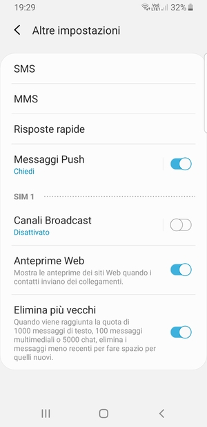Seleziona SMS