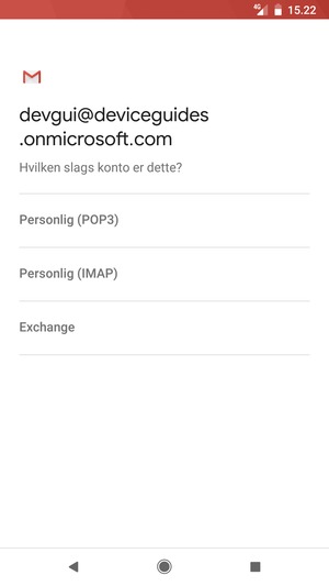 Vælg Exchange