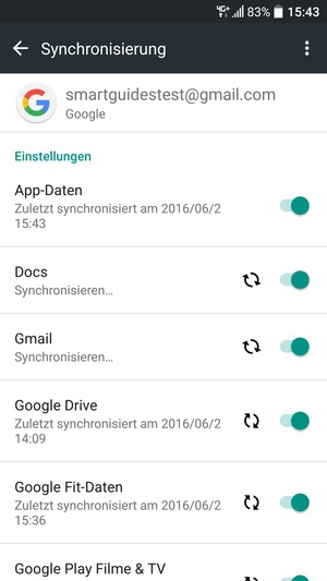 Ihre Daten werden synchronisiert