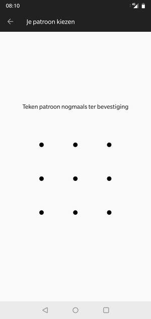 Teken het ontgrendelingspatroon nogmaals