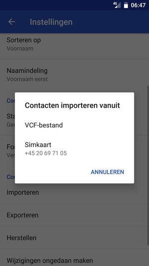 Selecteer Simkaart