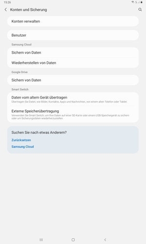 Wählen Sie Konten verwalten