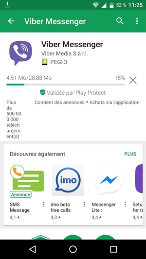Veuillez attendre la fin de la procédure d'installation