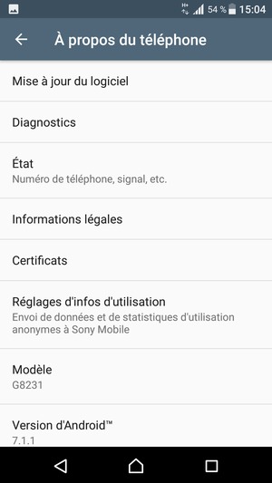 Sélectionnez Mise à jour du logiciel