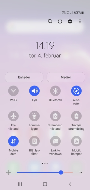 Vælg Lyd for at skifte til vibrationstilstand