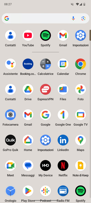 Seleziona Impostazioni