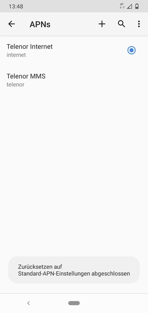 Wählen Sie Neuer APN