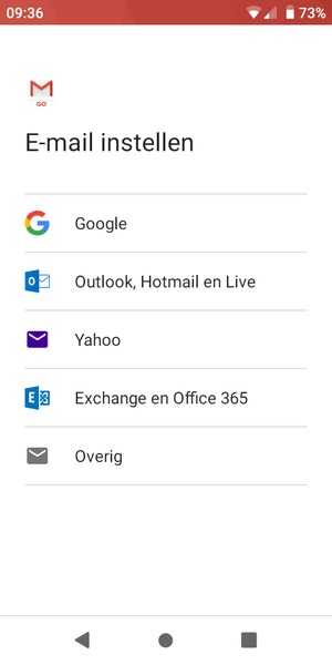 Selecteer Outlook, Hotmail en Live