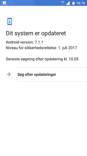 Vælg Søg efter opdateringer