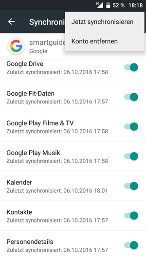 Wählen Sie Jetzt synchronisieren