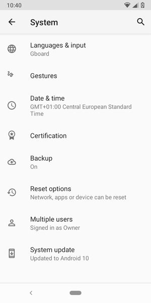 Select System update